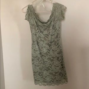 Lace dress off shoulder